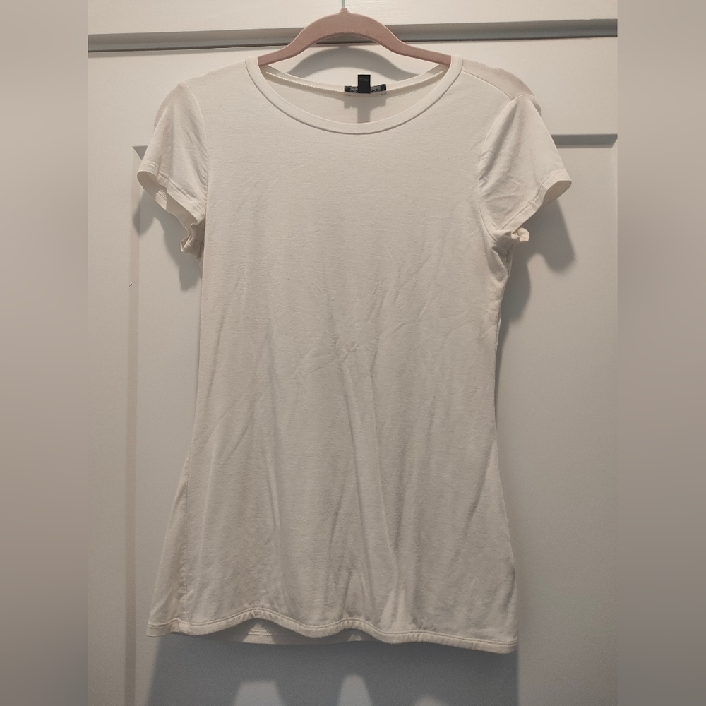 Express stretchy white top